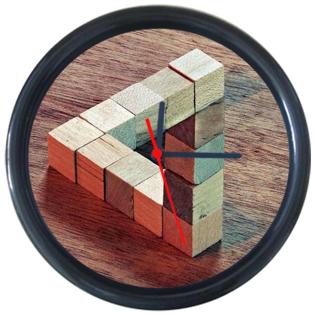 295100 Penrose Triangle Optical Illusions 3D Wall Clock Home Decor - Etsy