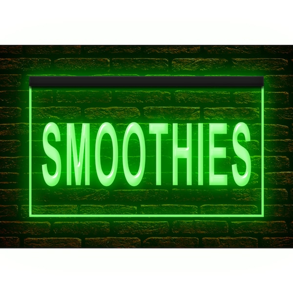 110076 Smoothies Shop Cafe Open Decor Display LED Light Neon Sign