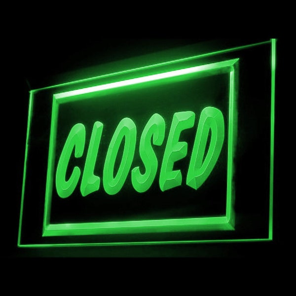 Closed Neon Sign Etsy
