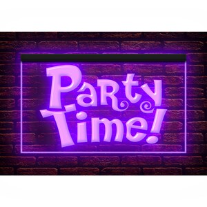 170047 Party Time Beer Bar Pub Club Happy Hour Otwarte dekoracje Wyświetlacz LED Światło Neon Znak