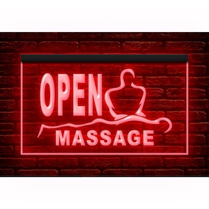 160024 OPEN MASSAGE Spa Beauty Shop Salon Home Decor Display LED Night Light Insegna al neon