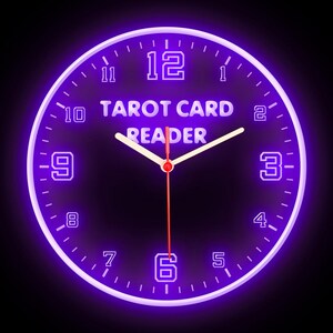 25ck1365 Tarot Kartenleser Psychic Open Shop Man Höhle Wand Wohnkultur Bunte LED Flexible Flex Neon Uhr 10 "