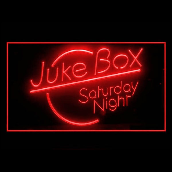 140011 Juke Box Samstag Nacht Song Spieluhr Bar Pub Decor Display LED-Licht Neon Schild