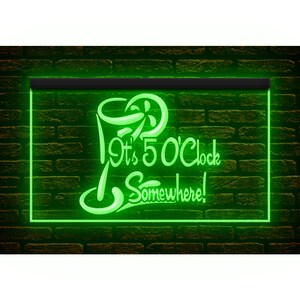 170034 Godzina 5.00 Gdzieś Bar Piwo Pub Restauracja Happy Hour Otwarte Wystrój Domu Wyświetlacz LED Nocne Światło Neon Znak