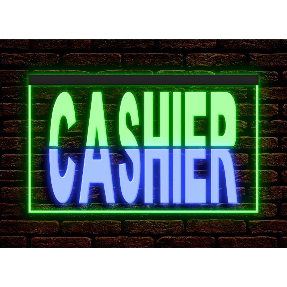 CASHIER LED Neon Sign, Cafe Shop Store Restaurant Bar Illuminated Decor ...