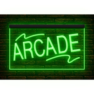 120043 Arcade Game Room Man Cave Home Decor Display LED Light Neon Sign