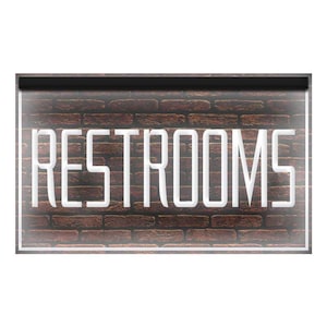 120015 Restrooms Washroom Toilet Shop Restaurant Cafe Business Decor Display LED Light Neon Sign
