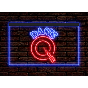 DC130019 Darts Bar Pub Club Game Room Open Shop Store Home Decor Display LED Night Light Neon Sign Dual Color