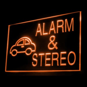 200038 Car Alarm & Stereo Shop Parts Business Shop Store Open Decor Display LED Light Neon Sign