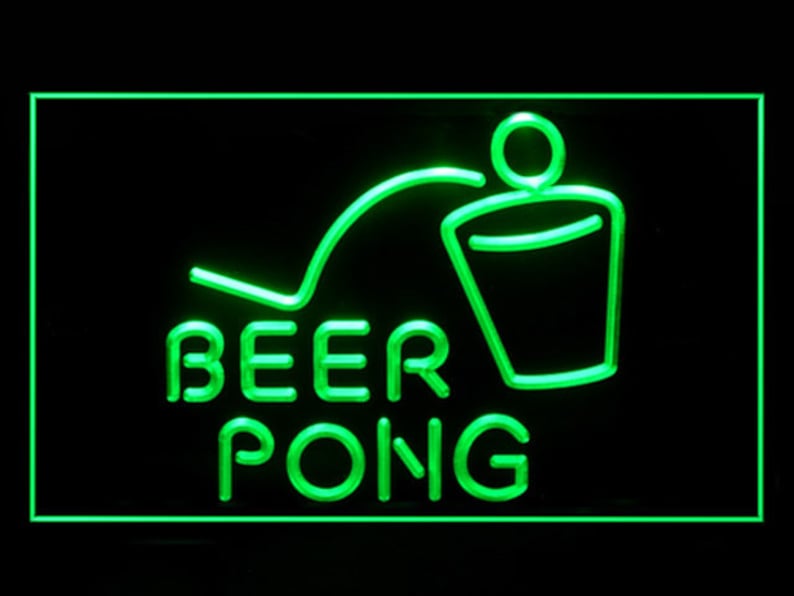 170099 Beer Pong Bar Pub Club Game Table College Display LED Light Sign 