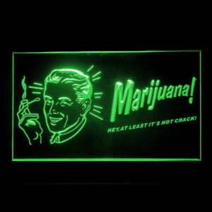 220094 Marijuana It Is Not a Crack Negozio di decorazioni per la casa Negozio con display aperto e insegna al neon con luce a LED