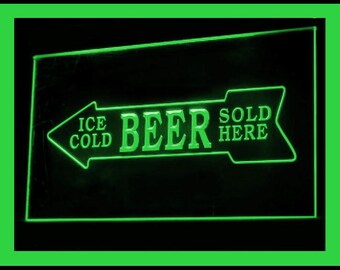 Ice Cold Beer Sign - Etsy
