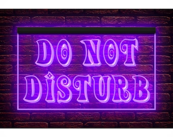 120190 Do Not Disturb Quiet Please Office Shop Store Decor Display LED Light Neon Sign