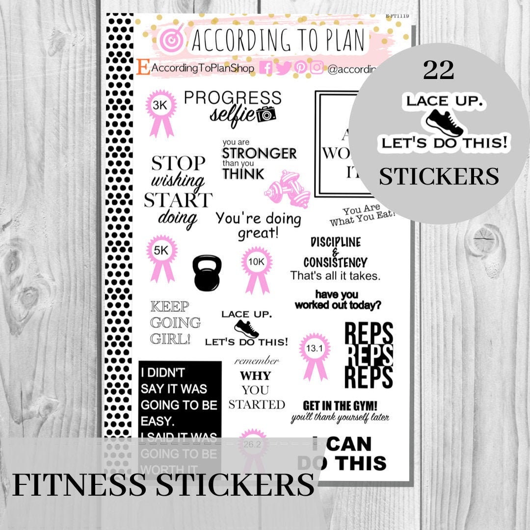 fitness planner stickers workout stickers exercise stickers etsy