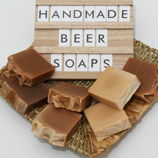 Handmade Beer Soap Box, Beer Soap Gift Set, your choice of 3 Handmade Beer Soaps, Gift for Men, Him, Dad, Party Favors, Free Shipping