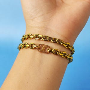 6.8 mm eloxiertes Titan Gold Armband Luxus Mode Accessoire Unisex Geburtstagsgeschenk
