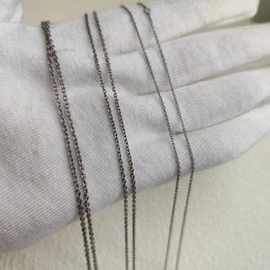 Pure Titanium Anchor Chain Necklaces 1.2 mm 1.5 mm 2.0 mm Wide Thin  Solid Pure Titanium Clavicle Cable Chain Necklace 45 Cm Length