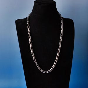 8mm Solid Titanium Elongated Cable Chain Necklace Eternal Jewelry Gift for Him image 6