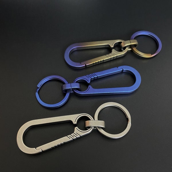 Titanium Alloy Keychain  EDC Small Tool Fast Hanging Keychain Hook Titanium Buckle