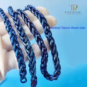 Titanium Wheat Chain Necklace: Lightweight Hypoallergenic Spiga Chain