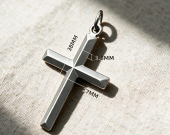 Pure Titanium Cross Pendant, Hypoallergenic, Nickel-Free, Tarnish-Free Charm
