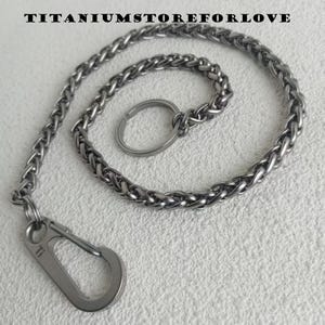 Premium 7 mm Pure Titan Brieftaschenkette - 45 cm (18 ") leichte, langlebige Geldkette für Männer und Frauen, korrosionsbeständig für den Alltag