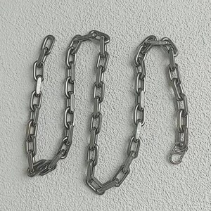 8mm Solid Titanium Elongated Cable Chain Necklace Eternal Jewelry Gift for Him image 9