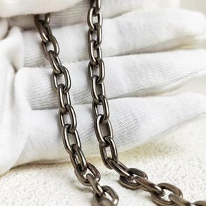 Men s Strong Cable Chain Titanium Necklace Etsy Canada