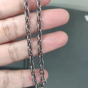 4.5mm O-Shaped Titanium Chain for Sensitive Skin - Adjustable Necklace/Bracelet hypoallergenic jewelry