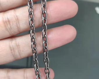 O-vormige titaniumketting van 4,5 mm voor de gevoelige huid - verstelbare ketting/armband hypoallergene sieraden