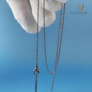 Medical Titanium Necklace｜1.2mm Ultra-Thin Chain 45+5cm Length｜ Allergy-Free Jewelry |  Sensitive Skin Savior
