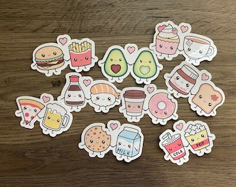 Perfect Match Food Kawaii Sticker Pack | Cute | Fun Stickers | Stickers | Gift for Her | Pack of 9 Planner Stickers