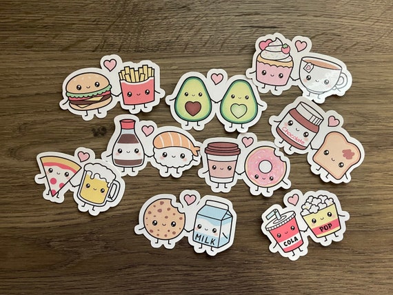 9 Kawaii Food Duo Stickers Perfect Pair Sticker Set Cute Food