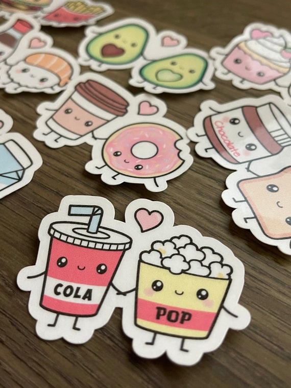 Cute Food Kawaii Stickers  Decorative Illustrations ~ Creative Market