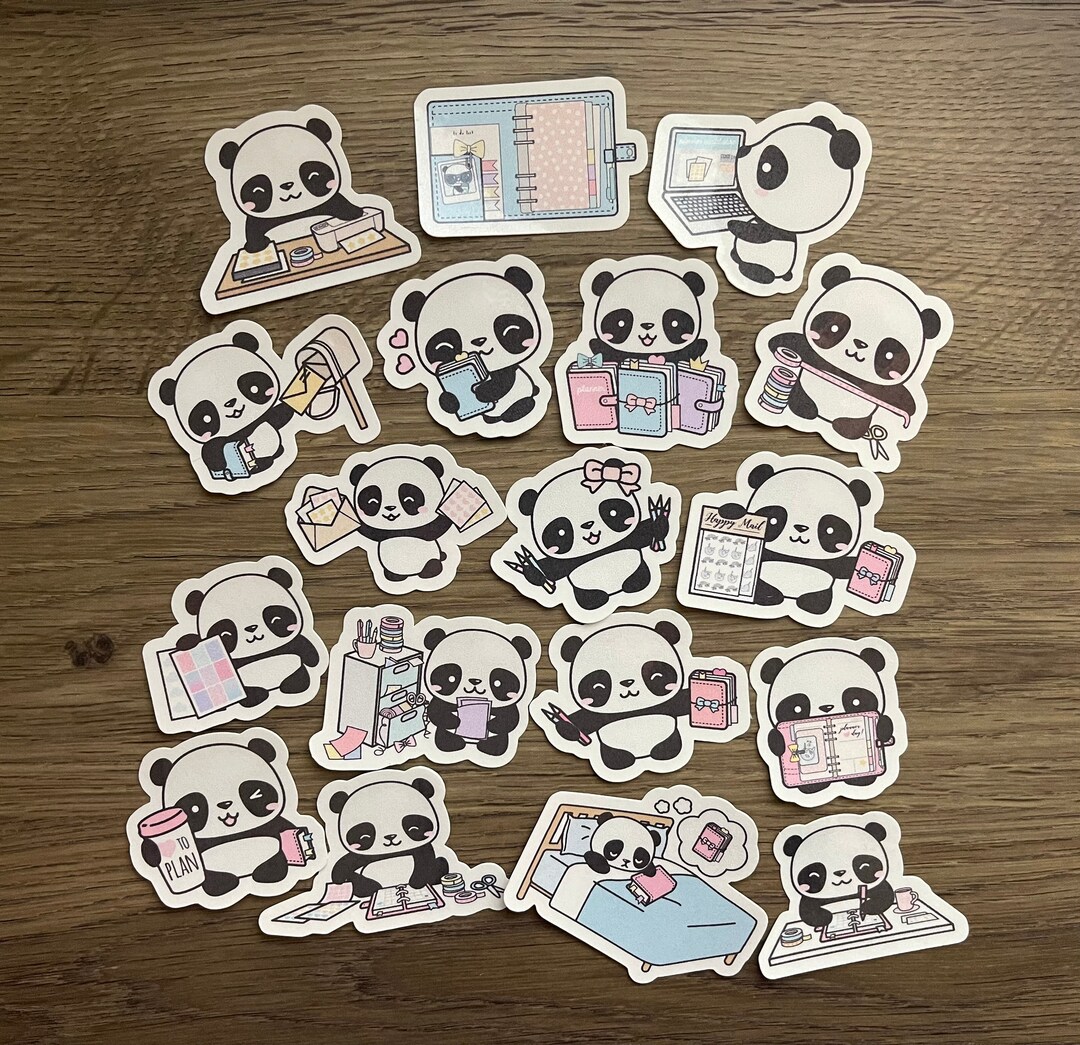 Kawaii Planner Planning Panda Sticker Pack | Cute | Fun Stickers ...