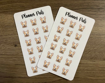 Planner Pals: Pizza Corgi Stickers | Cute | Fun Planner Stickers | Approx 0.5” x 0.5” Size|Gift for Her | Pack of 36 Planner Sticker