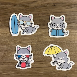 Kawaii Lullaby Animals Shiny Stickers, Cartoon Stickers – MyKawaiiCrate