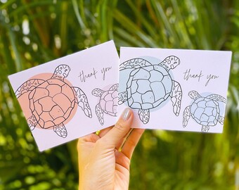 Honu Mixed Thank You Note Set / Turtle Note Cards / Honu Note Cards / Turtle Thank You Cards / Turtle Cards / Hawaii Thank You Cards