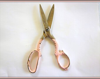 Vintage Pink Kitchen Shears made by Wiss in 1930's, Scissors, Vintage Kitchen Prop, Photography Prop, Vintage Scissors, Crafts, Pink