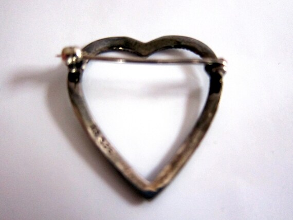 Valentine's Day Gift, Vintage Marcasite Heart Bro… - image 5