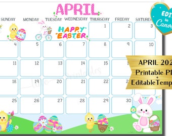 Month Of April 2021 Calendar Print Pregnancy Announcement Baby Etsy usd