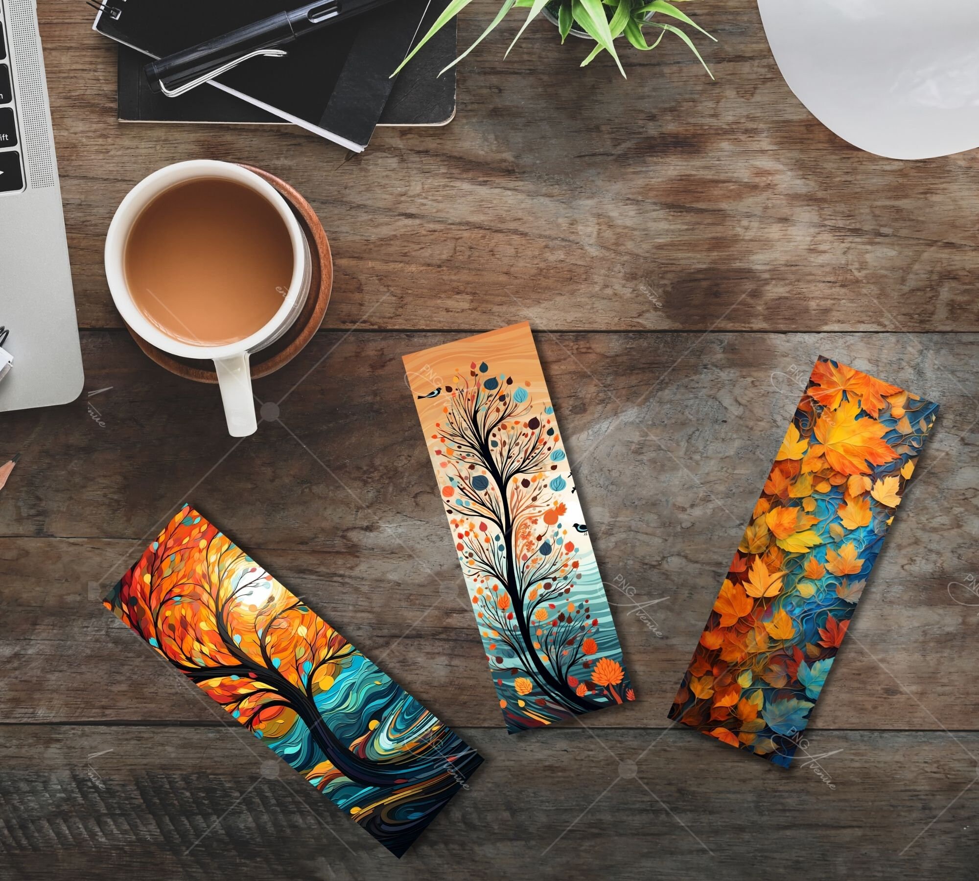 Fall Art Printable Bookmarks Beautiful Autumn Designs - Etsy