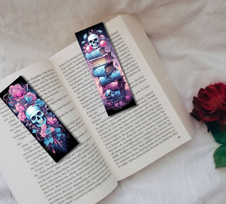 30 Pink Goth Printable Bookmarks, Cute Pastel Gothic Designs, Digital ...