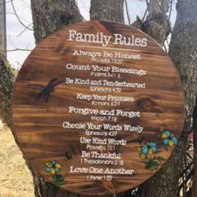 Family Rules Sign 24inch - Etsy