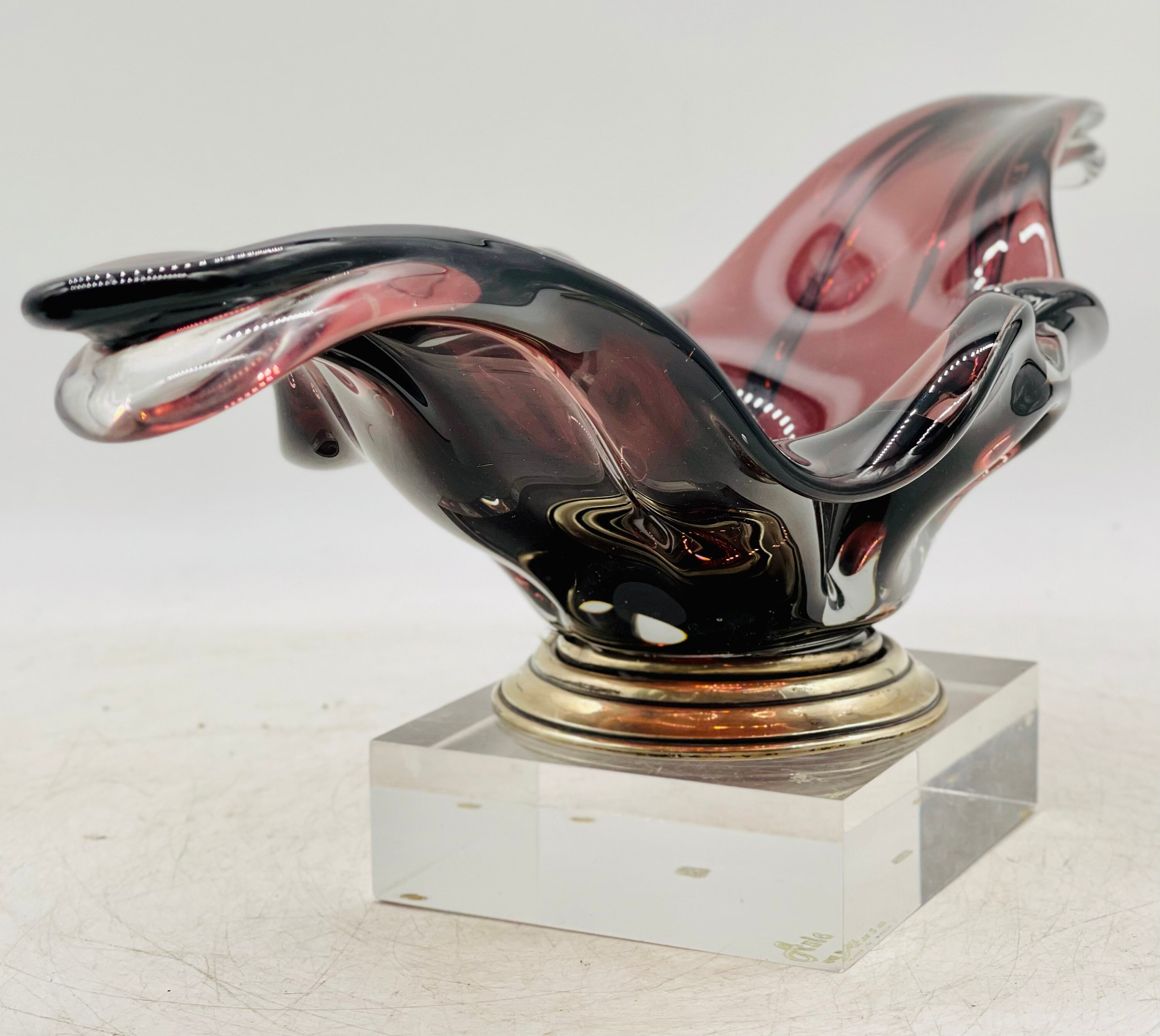 Vintage Amethyst Crystal Red Vase Etsy