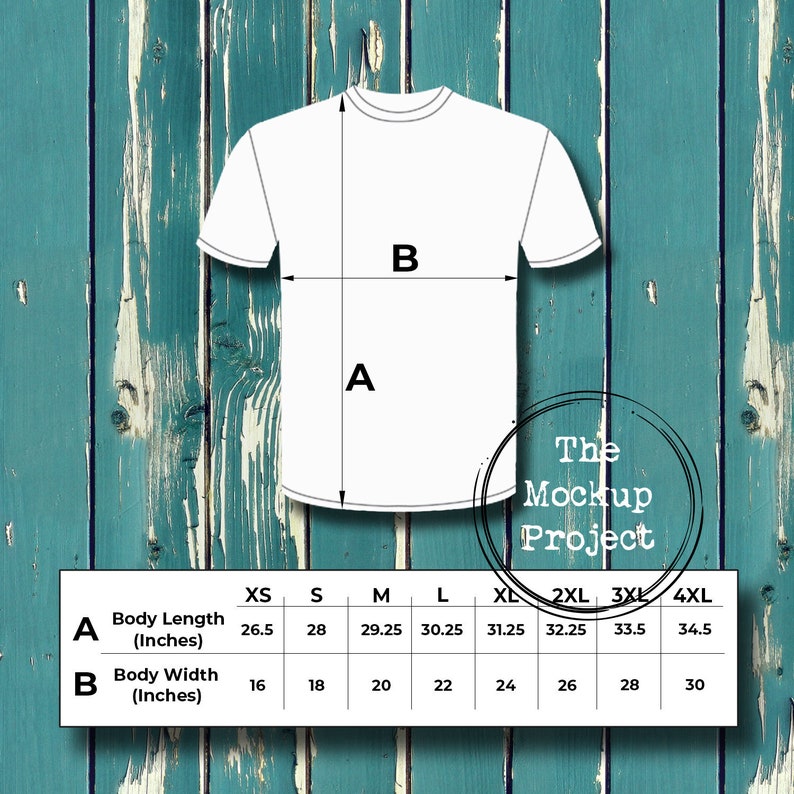 Etsy T Shirt Size Chart