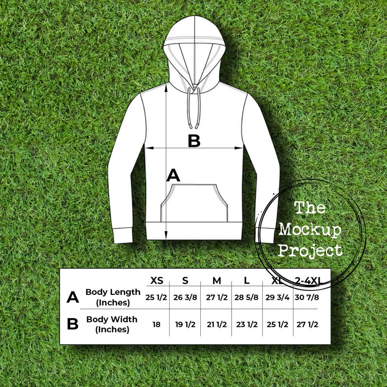 Bella Canvas Hoodie Size Chart