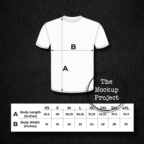Download 64000 Gilden Mockup Size Chart Mockup T Shirt Mockup Gilden Etsy