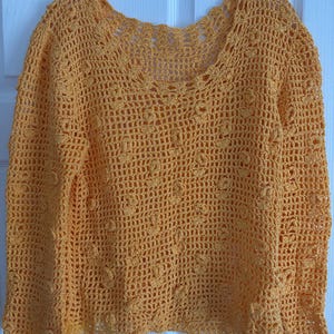 Hand Knit Crochet Blouse