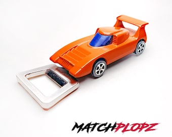 Abridor de botellas de rescate de surf, modelo de coche de juguete de MATCHPLOPZ, regalo vintage retro, regalo de cumpleaños, coche para novio y hombre, color naranja